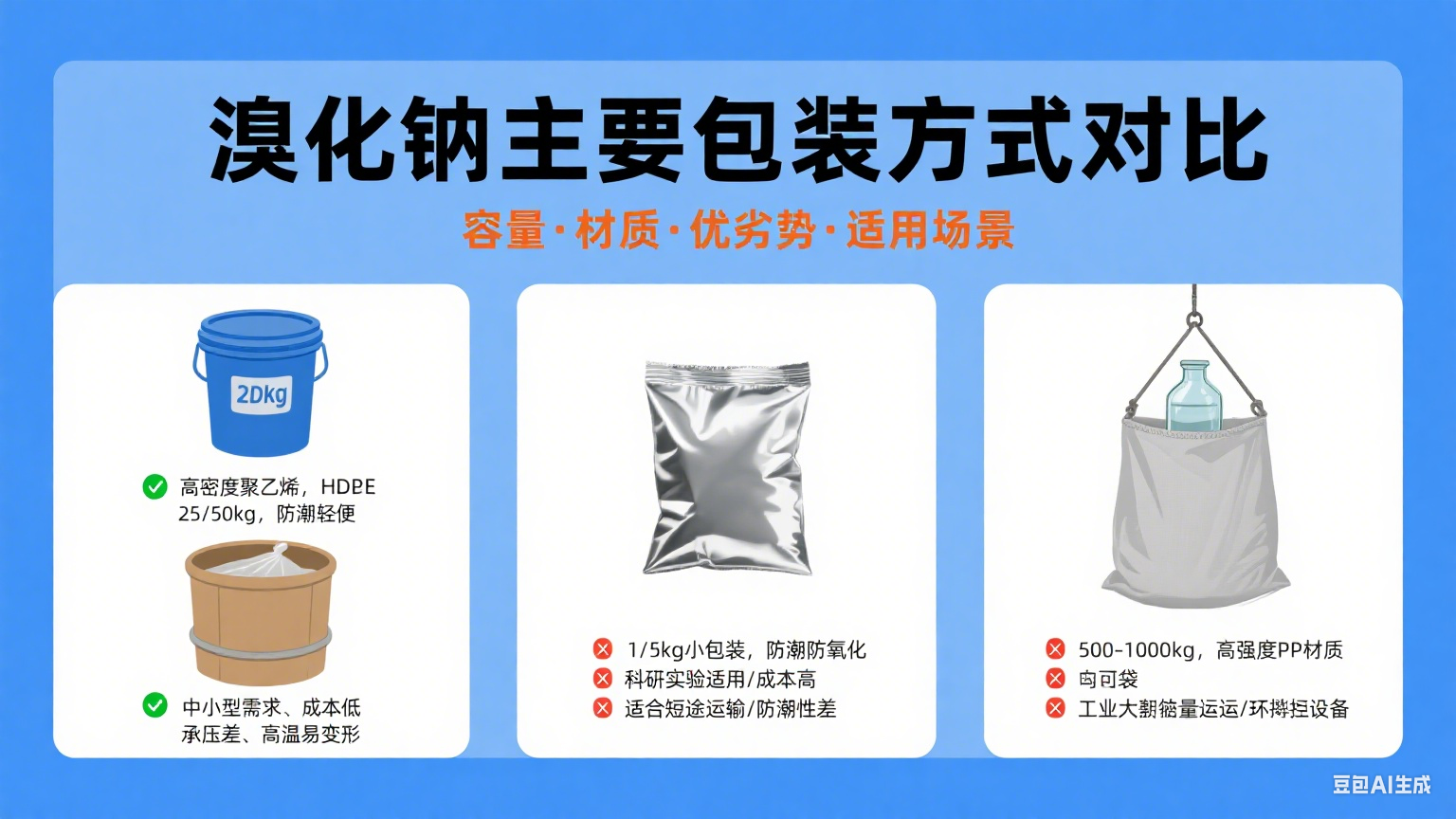 溴化鈉廠家的包裝方式有哪些